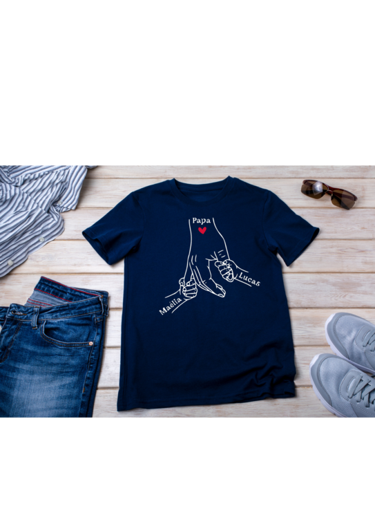 T-shirt main suspendu personnalisé