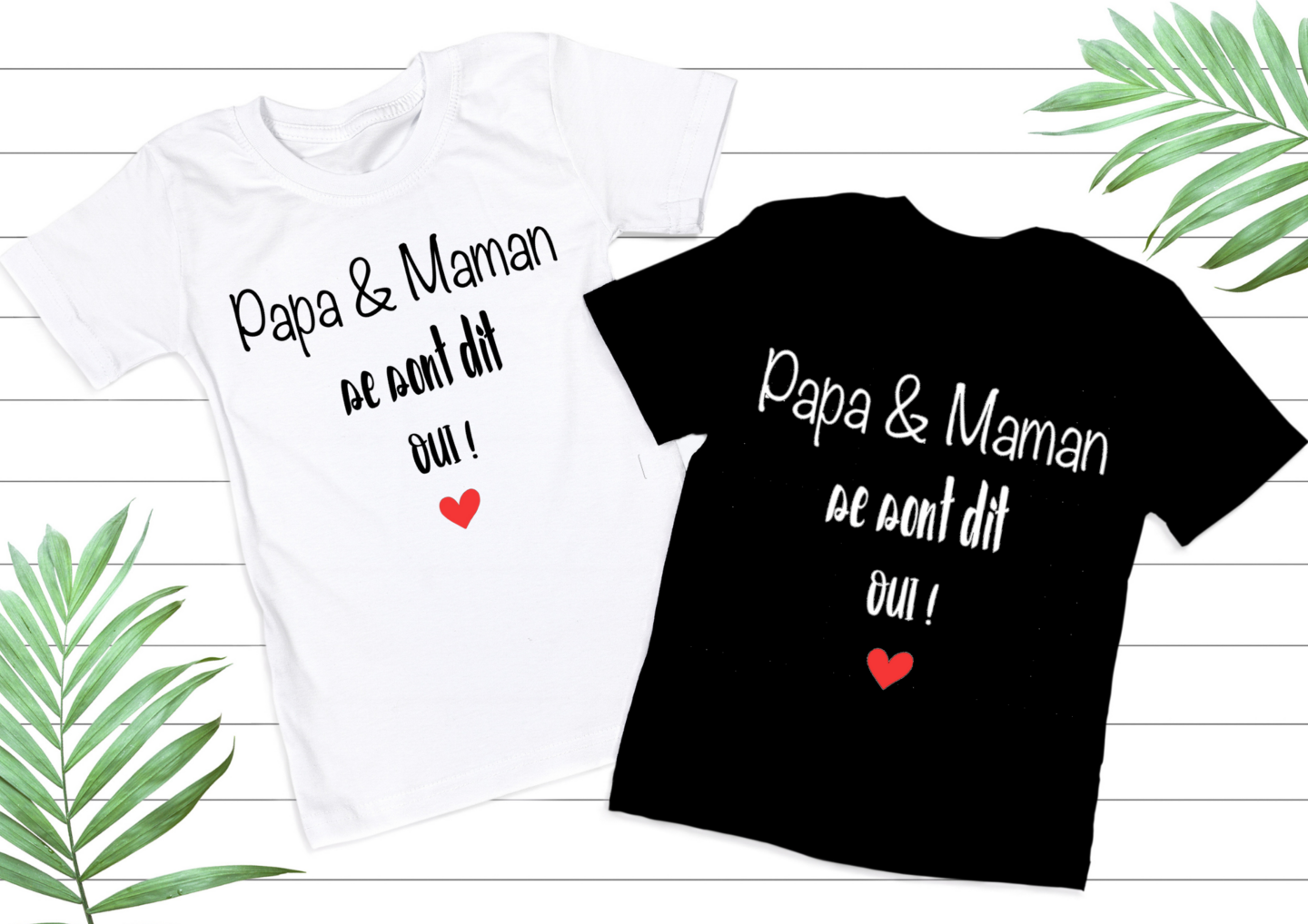 T-shirt mariage "Papa et maman se sont dit oui!"