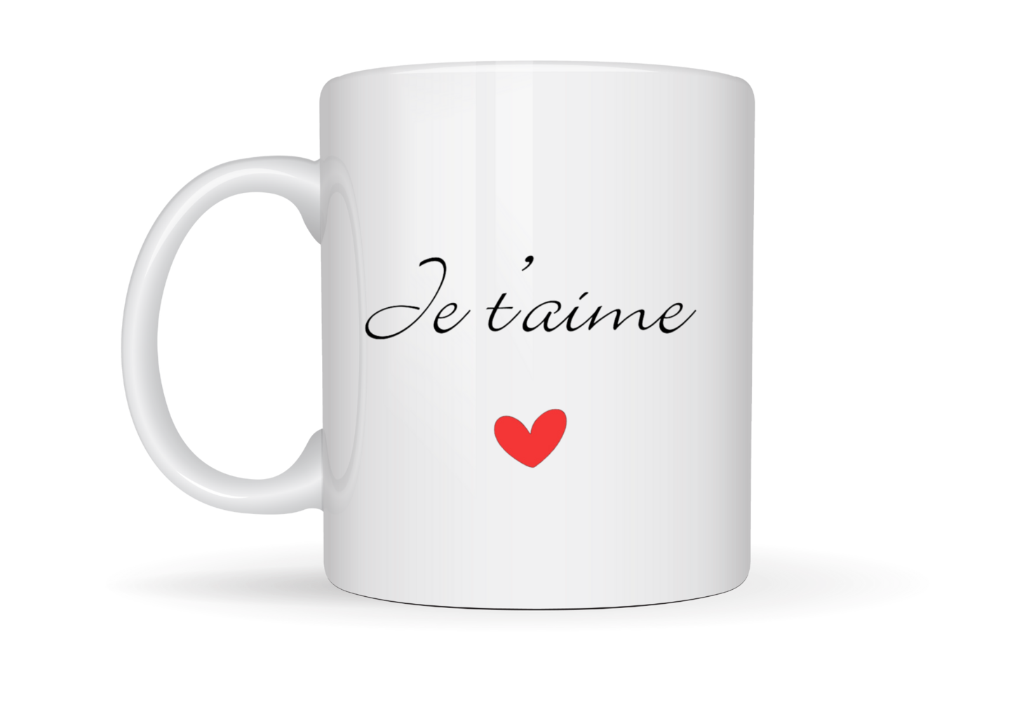 Tasse personnalisée "Je T'aime"