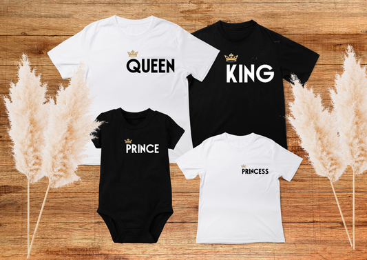 T-shirt assorti famille king couronne