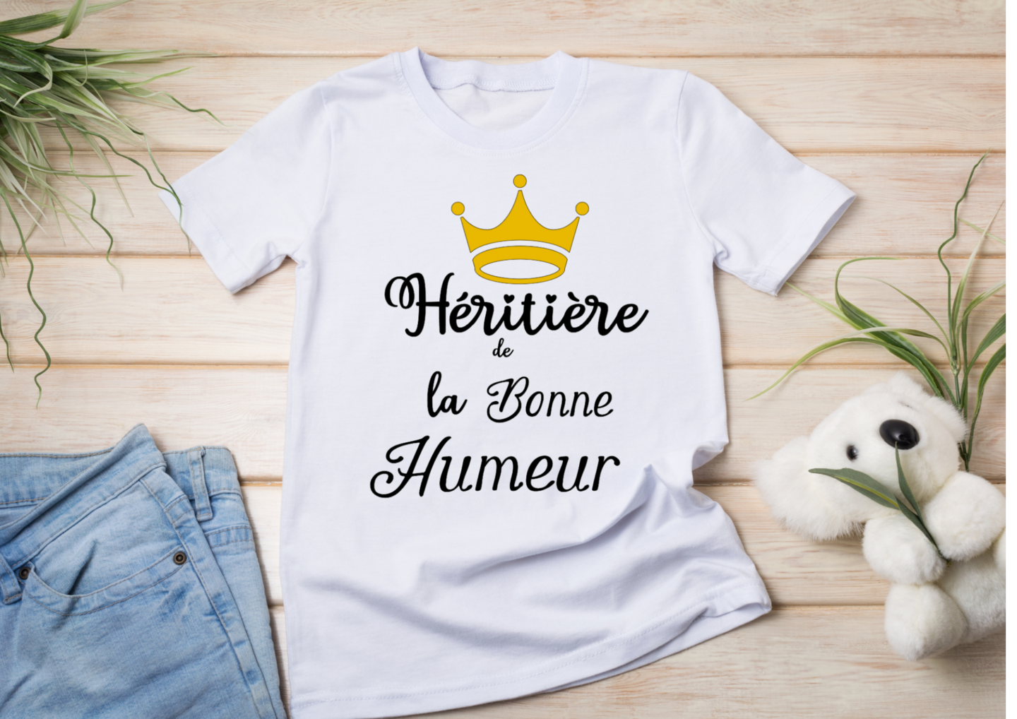 T-shirt personnalisé héritier(e) de la bonne humeur
