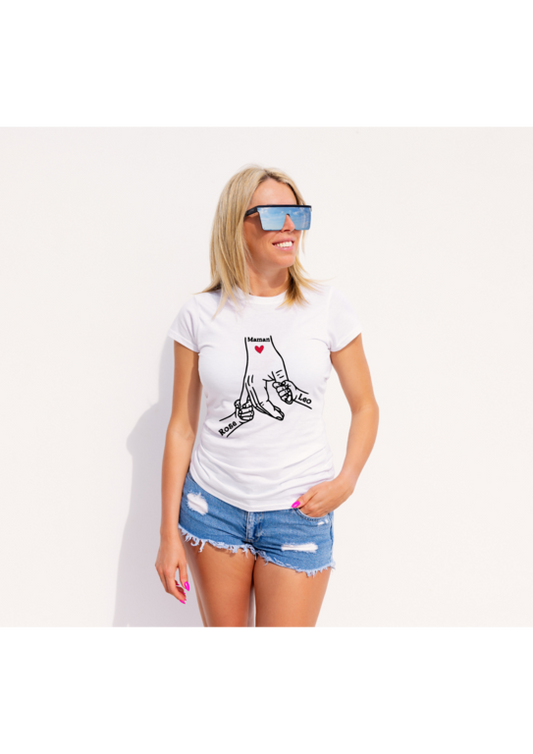 T-shirt main suspendu personnalisé