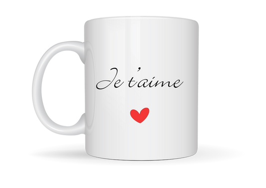 Tasse personnalisée "Je T'aime"