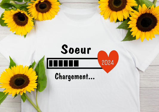 T-shirt annonce grossesse frère ou soeur